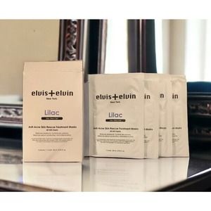 ELVIS + ELVIN NEW YORK Lilac Anti-Acne Skin Rescue Treatment Masks 4 Pcs 0.95oz